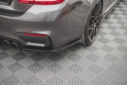 Heck Ansatz Flaps Diffusor V.1 für BMW M4 F82 schwarz Hochglanz
