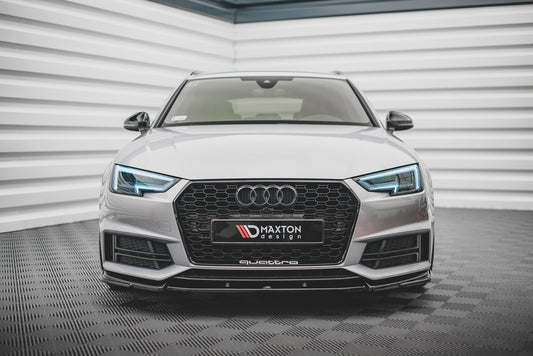 Front Ansatz V.3 für Audi S4 / A4 S-Line B9 schwarz Hochglanz