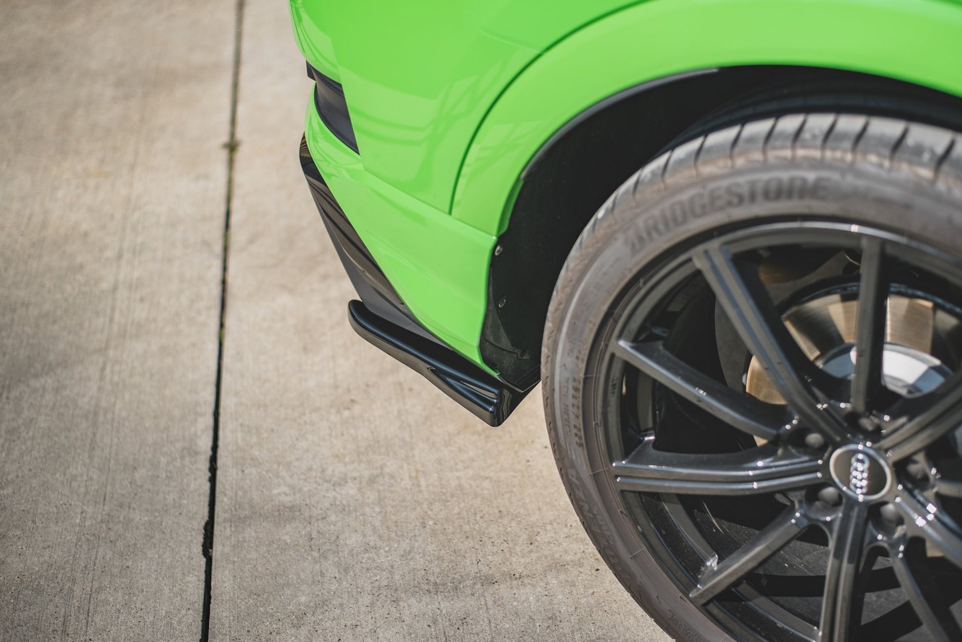 Heck Ansatz Flaps Diffusor für Audi RSQ3 F3 schwarz matt