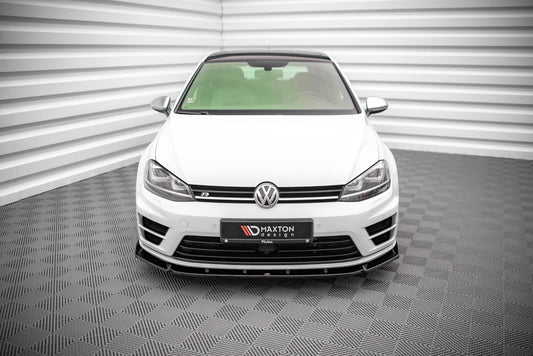 Front Ansatz V.4 für Volkswagen Golf R Mk7 schwarz matt