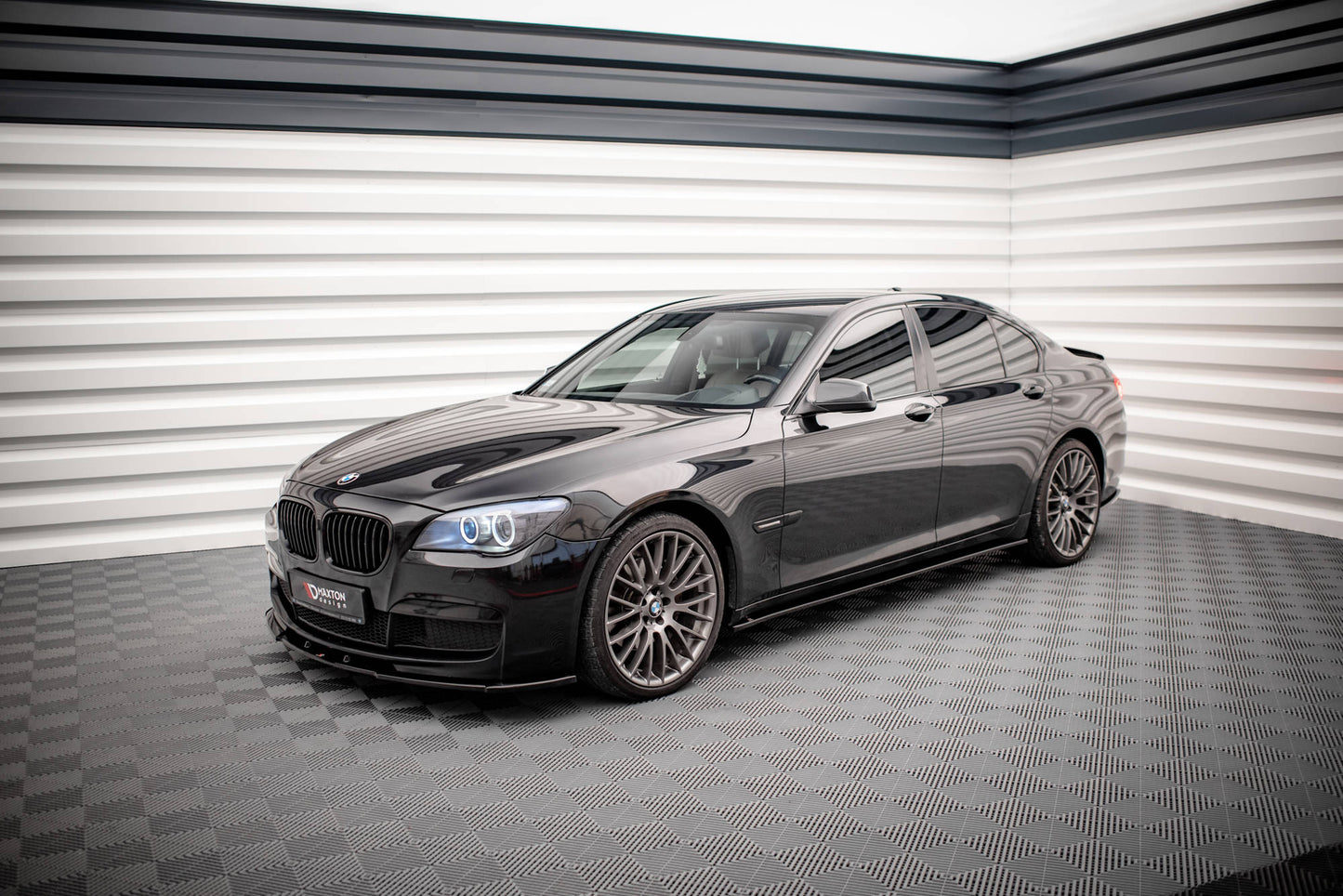 Seitenschweller Ansatz für BMW 7 M-Paket F01 schwarz matt