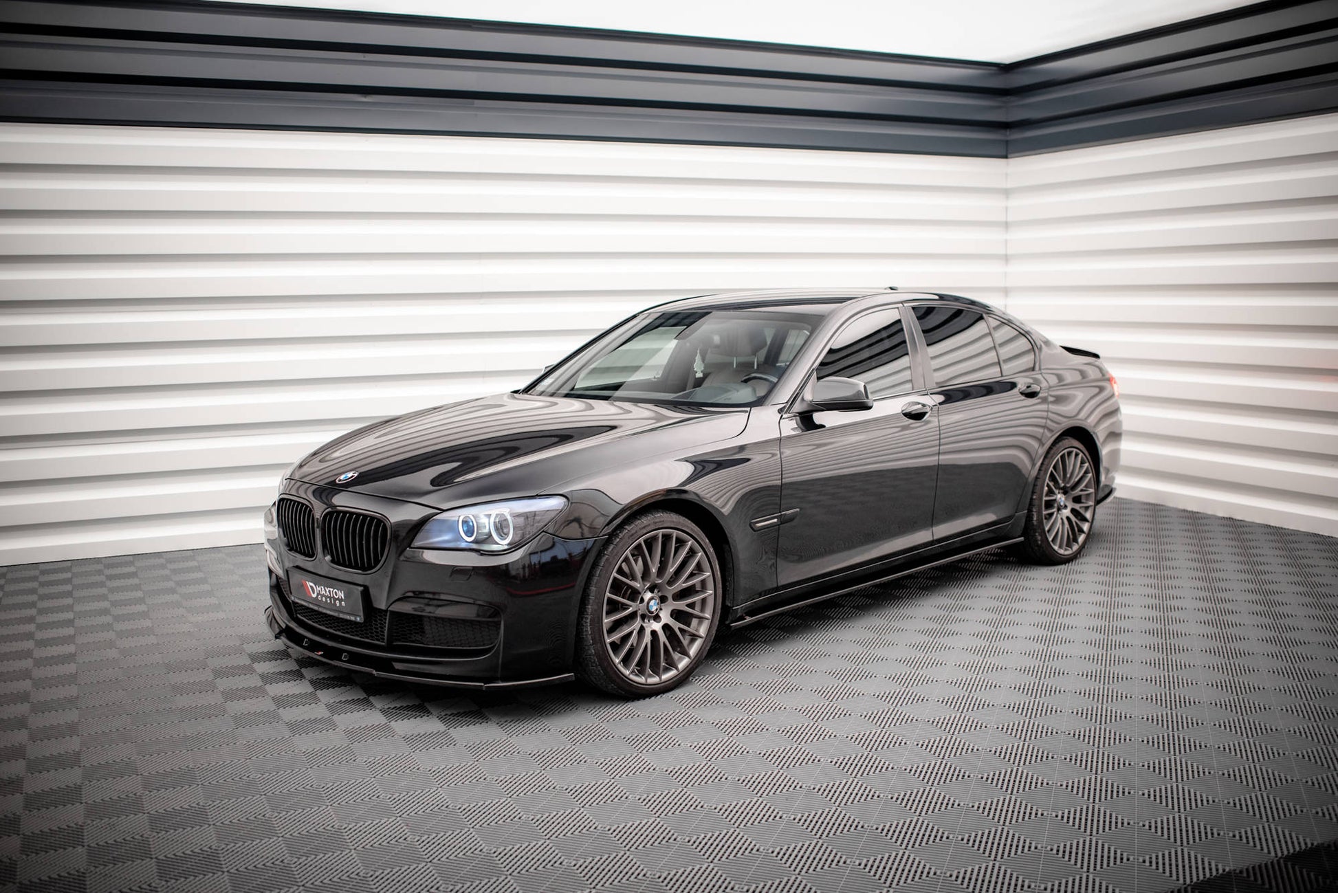 Seitenschweller Ansatz für BMW 7 M-Paket F01 schwarz Hochglanz
