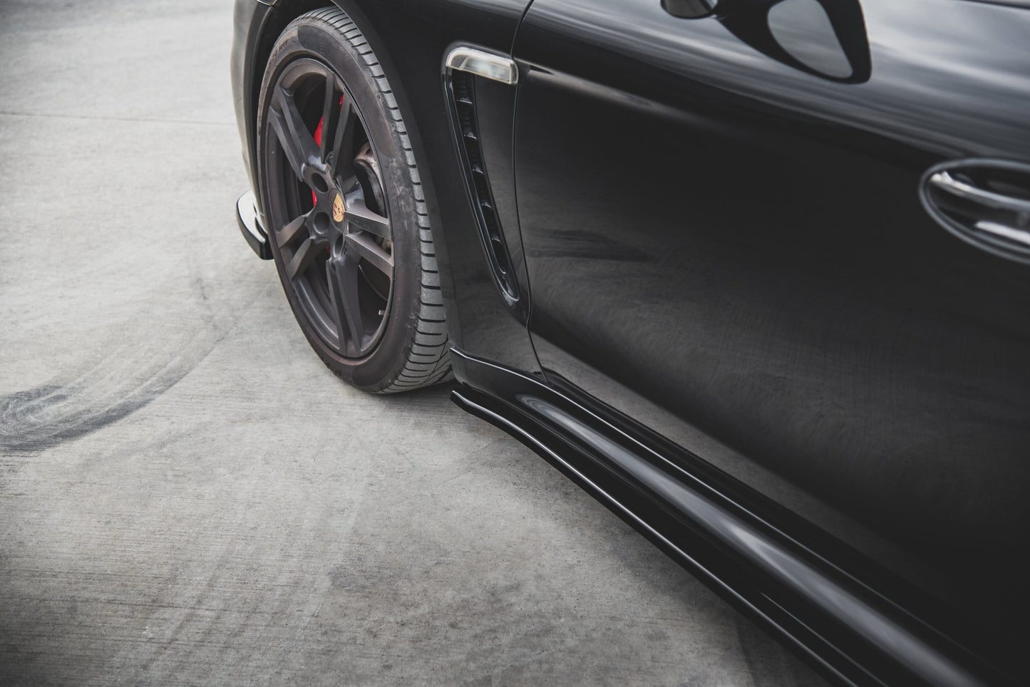 Seitenschweller Ansatz für V.2 für Porsche Panamera Turbo 970 Facelift Carbon Look