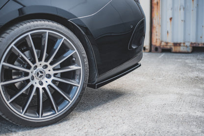 Mittlerer Diffusor Heck Ansatz für Mercedes-Benz CLS AMG-Line C257 schwarz Hochglanz