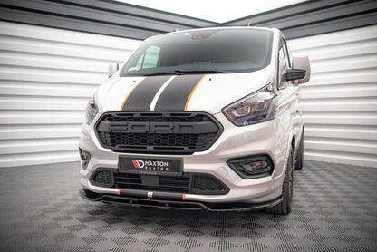 Front Ansatz für Ford Transit Custom ST-Line Mk1 Facelift schwarz Hochglanz