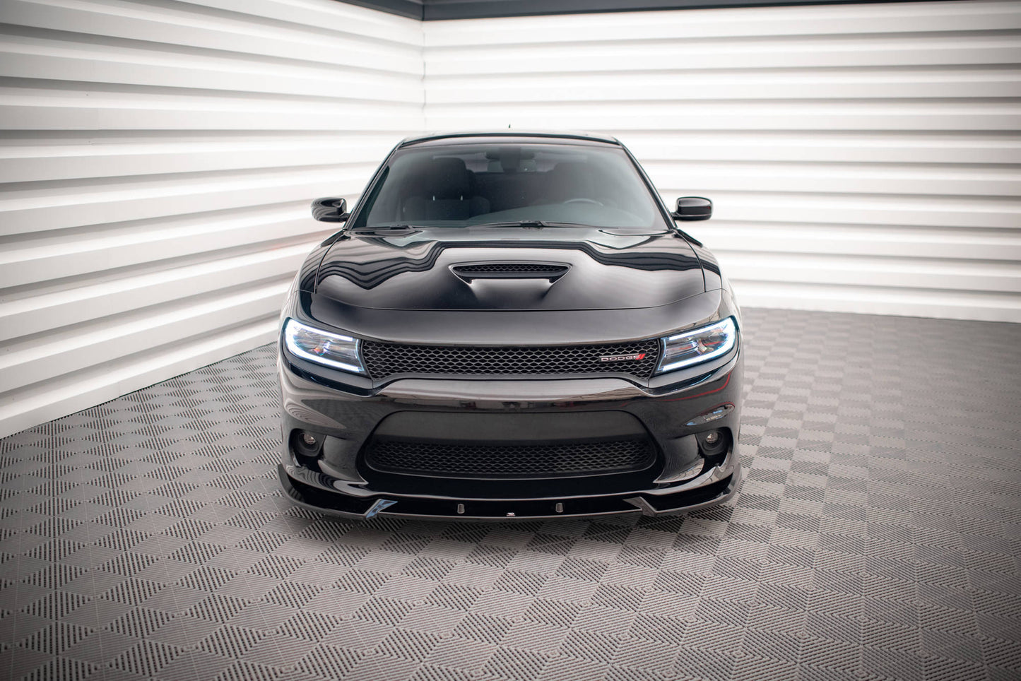 Front Ansatz V.2 für Dodge Charger SRT Mk7 Facelift schwarz matt