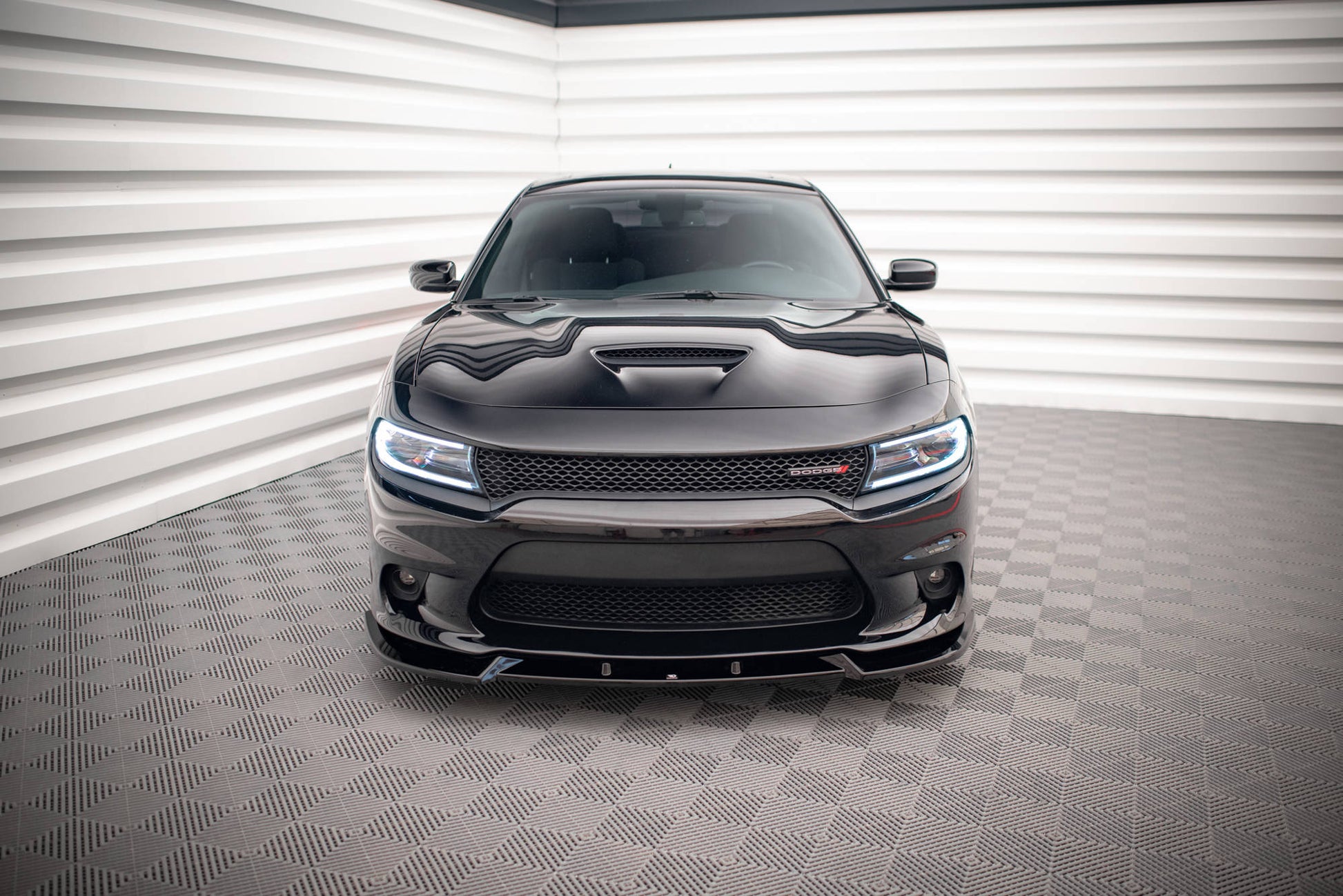 Front Ansatz V.2 für Dodge Charger SRT Mk7 Facelift schwarz matt