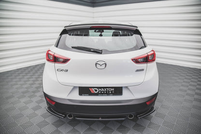 Heck Ansatz Flaps Diffusor für Mazda CX-3 schwarz Hochglanz