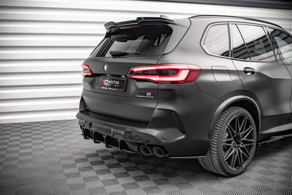 Heck Ansatz Flaps Diffusor für BMW X5M F95 Carbon Look
