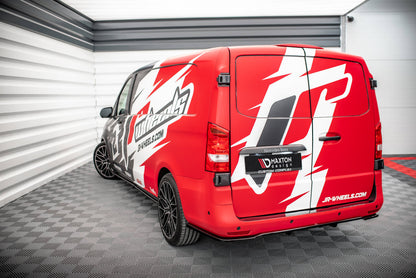Mittlerer Diffusor Heck Ansatz DTM Look für Mercedes-Benz Vito W447 Facelift schwarz Hochglanz