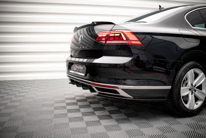 Diffusor Heck Ansatz für Volkswagen Passat B8 Facelift schwarz matt