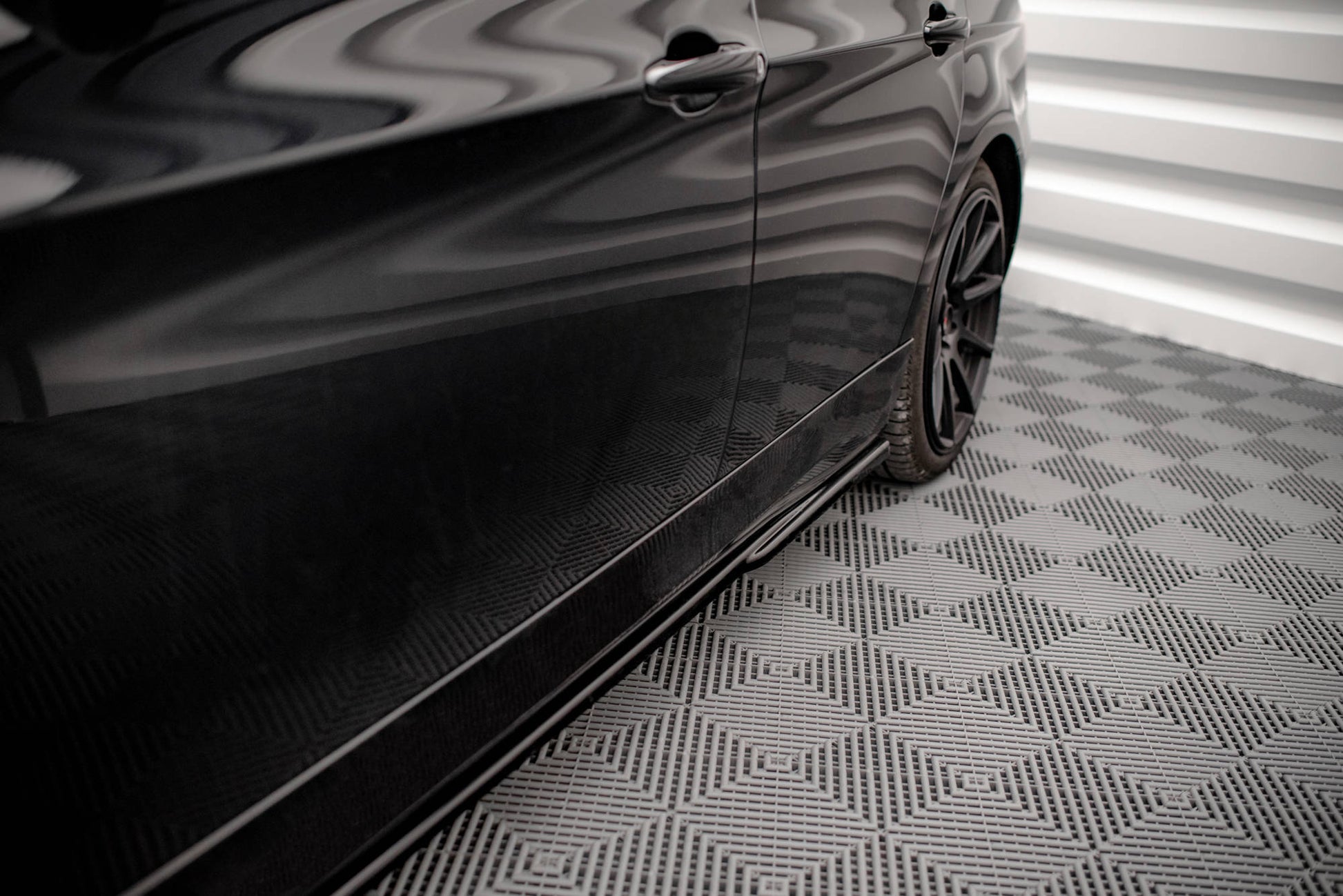 Seitenschweller Ansatz für BMW 3er E90 Carbon Look