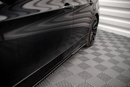 Seitenschweller Ansatz für BMW 3er E90 Carbon Look