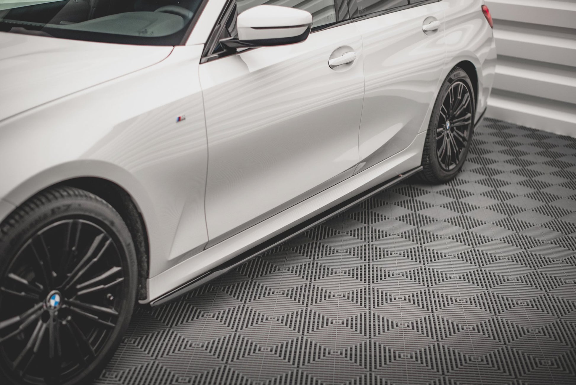 Seitenschweller Ansatz für V.2 für BMW 3er G20 / G21 M-Paket Carbon Look