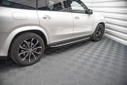 Seitenschweller Ansatz für Mercedes-Benz GLS AMG-Line X167 schwarz Hochglanz