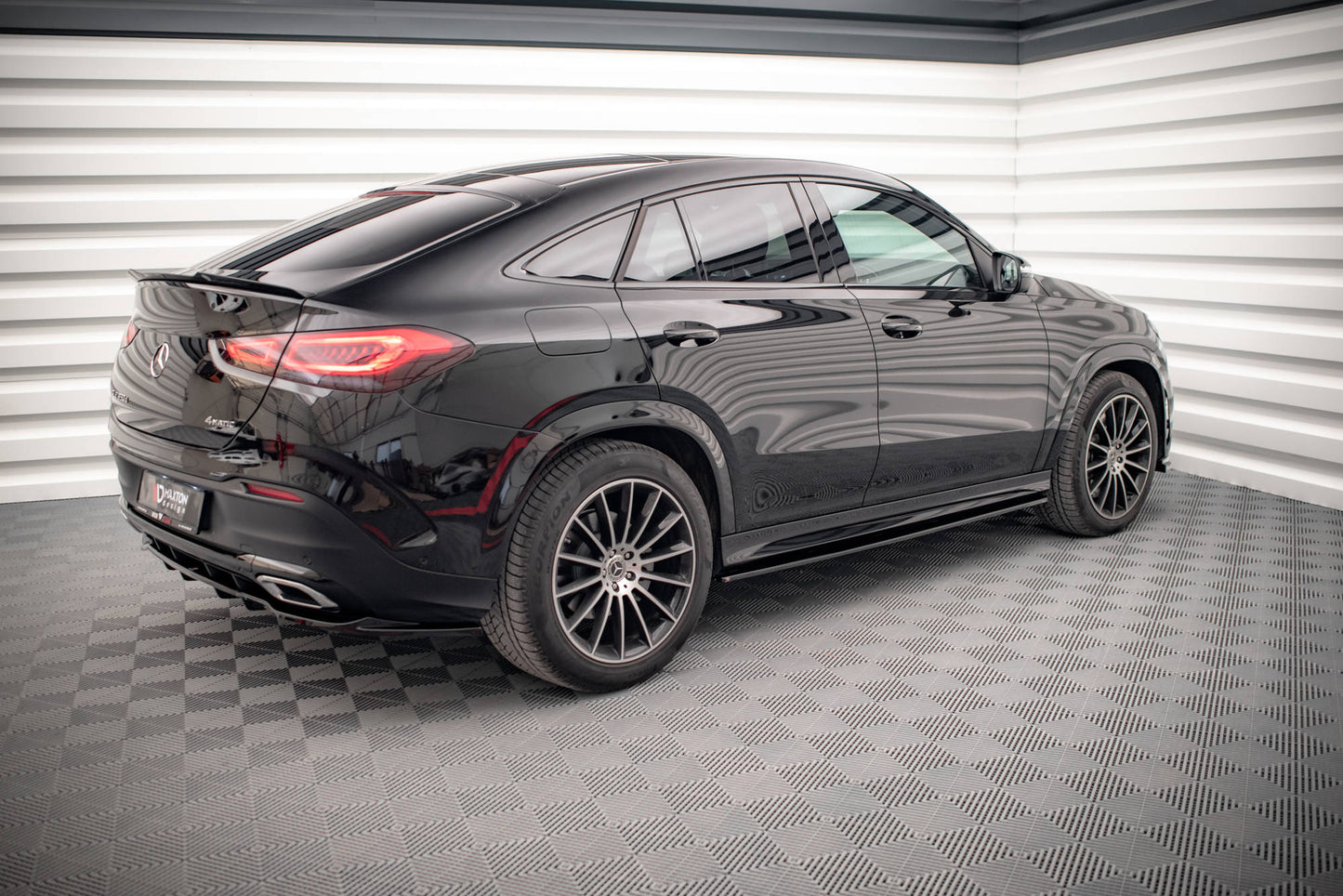 Seitenschweller Ansatz für Mercedes-Benz GLE Coupe AMG-Line C167 schwarz matt