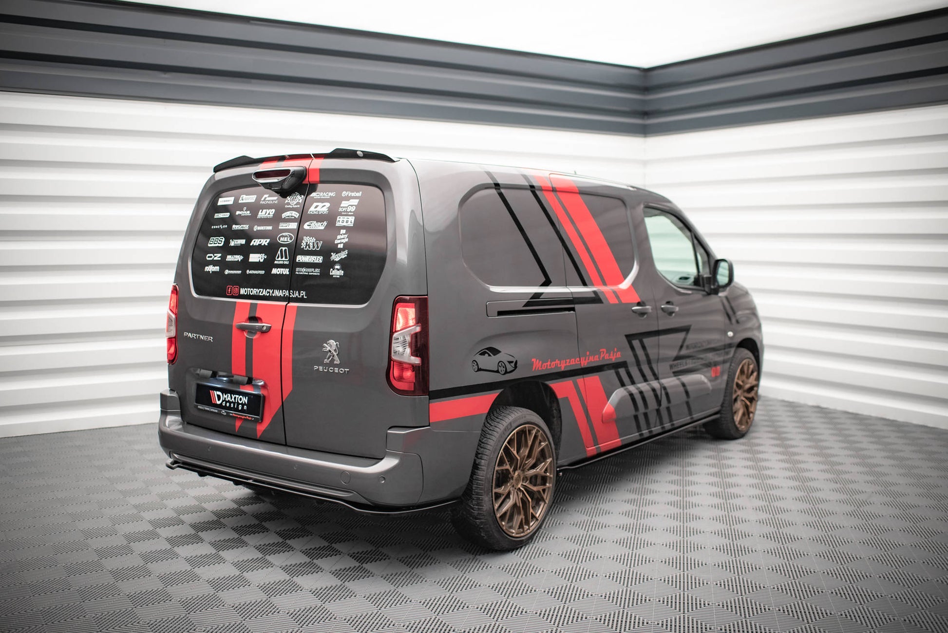 Spoiler CAP für Peugeot Partner Mk3 schwarz matt