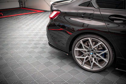 Heck Ansatz Flaps Diffusor V.4 für BMW 3er M-Paket G20 / G21 schwarz matt