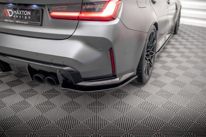 Heck Ansatz Flaps Diffusor V.2 für BMW M3 G80 schwarz matt
