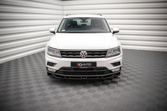 Front Ansatz für Volkswagen Tiguan Mk2 schwarz Hochglanz