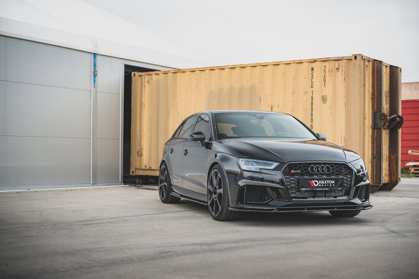 Seitenschweller Ansatz für V.2 für Audi RS3 8V Sportback Facelift Carbon Look