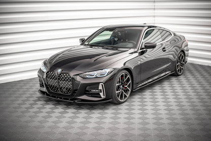Front Ansatz V.4 für BMW 4er M-Paket G22 schwarz Hochglanz