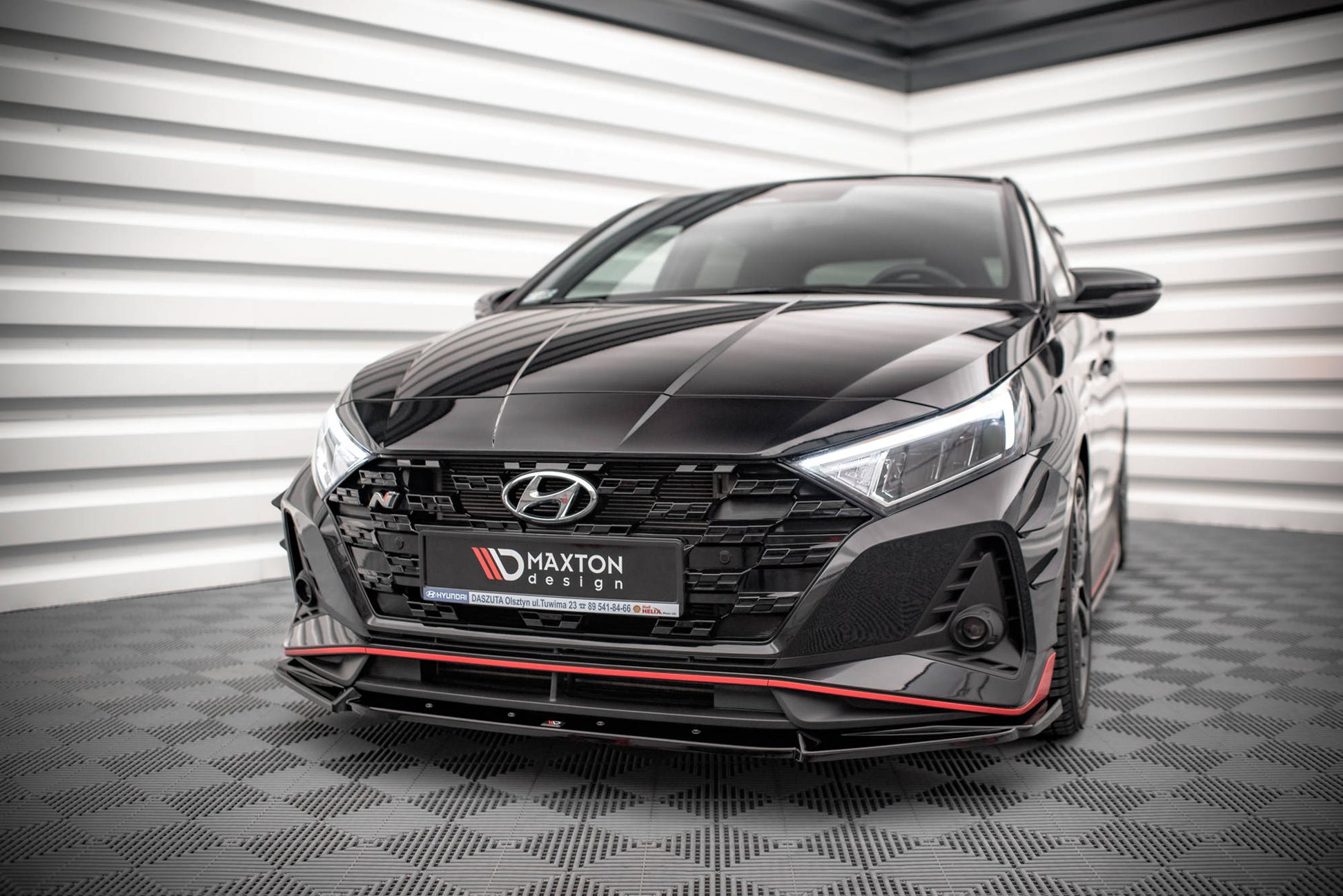 Front Ansatz V.2 für Hyundai I20 N Mk3 schwarz matt