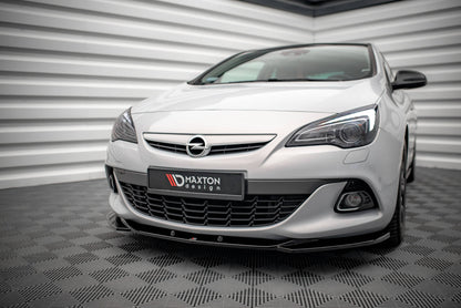 Front Ansatz V.1 für Opel Astra GTC OPC-Line J schwarz Hochglanz