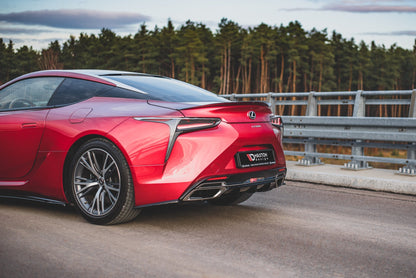 Heck Ansatz Flaps Diffusor für Lexus LC 500 schwarz Hochglanz