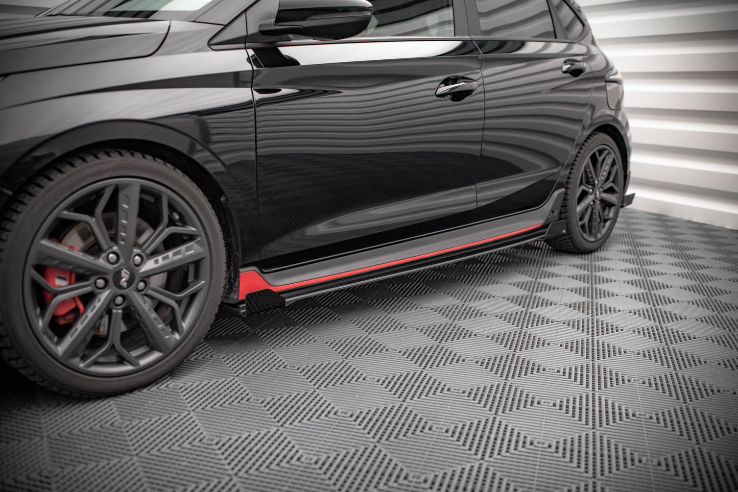 Side Flaps Hyundai I20 N Mk3 schwarz Hochglanz