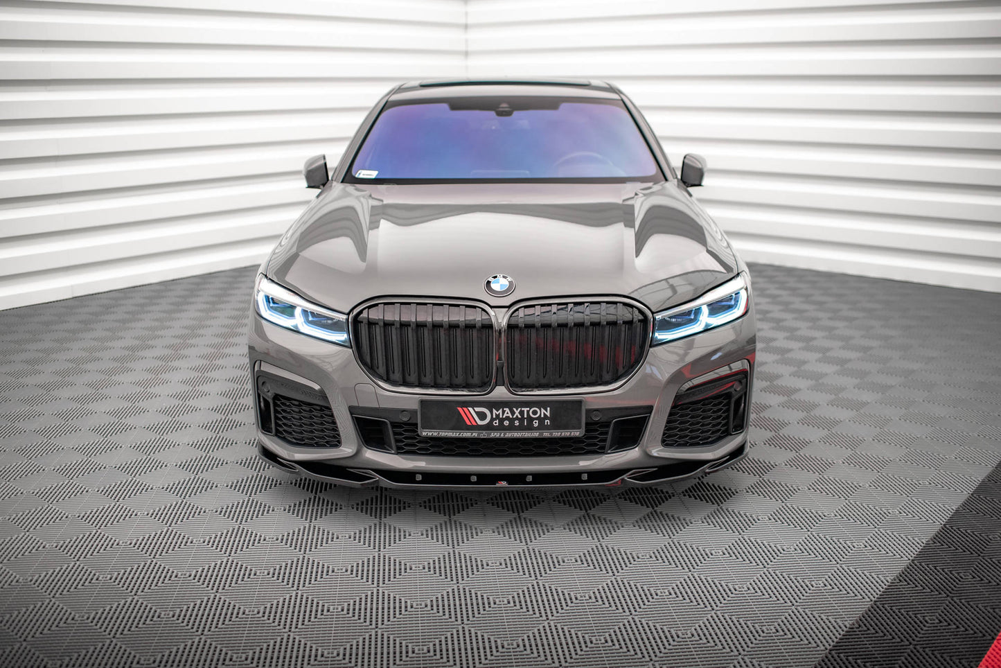 Front Ansatz V.2 für BMW 7 G11 M-Paket Facelift schwarz matt