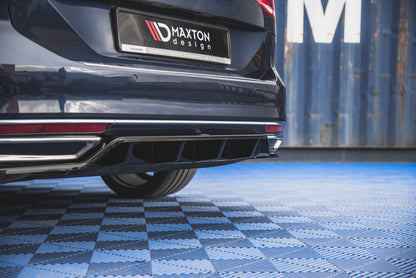 Mittlerer Diffusor Heck Ansatz DTM Look für Volkswagen Passat B8 schwarz matt