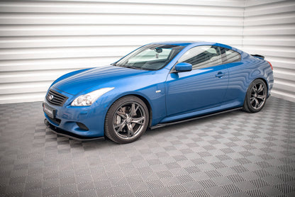 Seitenschweller Ansatz für Infiniti G37 Coupe schwarz matt