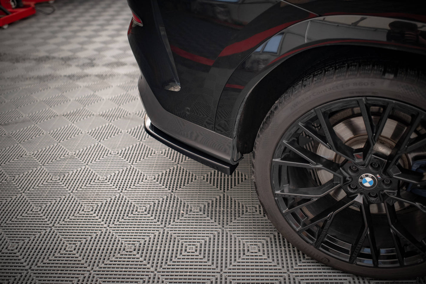 Mittlerer Diffusor Heck Ansatz DTM Look für V.2 BMW X6 M-Paket G06 schwarz matt
