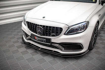 Front Ansatz V.3 für Mercedes-AMG C63 Coupe C205 Facelift schwarz Hochglanz