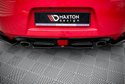 Mittlerer Diffusor Heck Ansatz V.2 für Nissan 370Z  Carbon Look