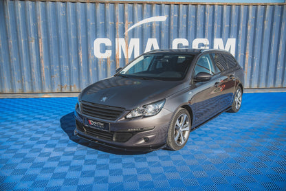 Front Ansatz V.2 für Peugeot 308 Mk2 Facelift schwarz matt