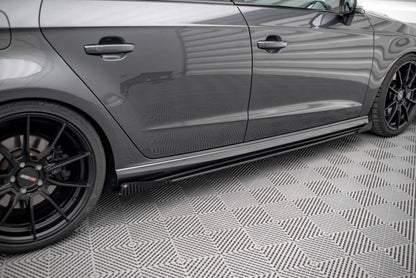 Side Flaps Audi S3 Sportback 8V Facelift schwarz Hochglanz