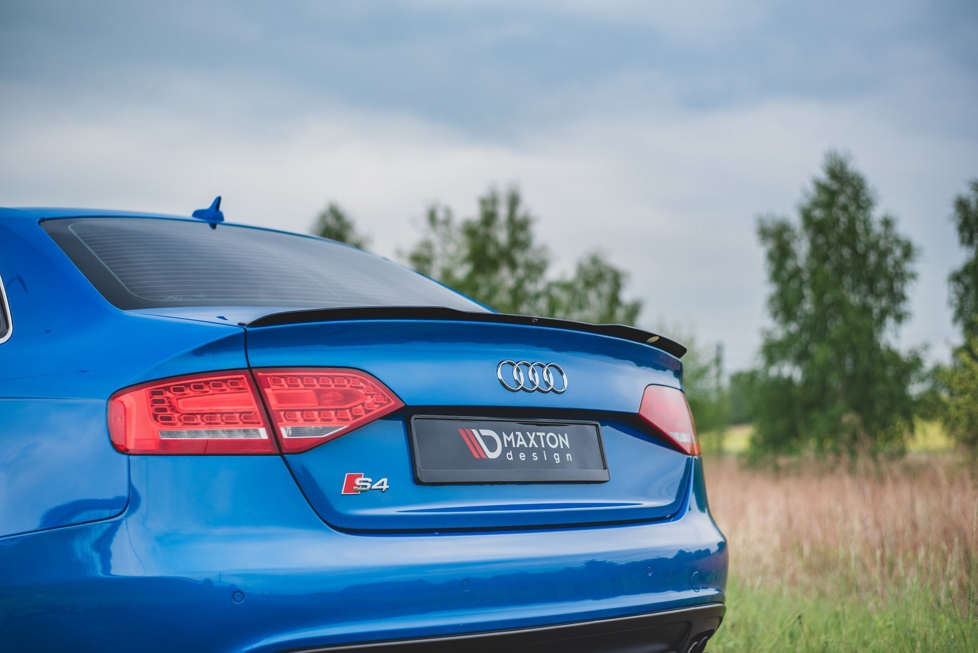 Spoiler CAP für Audi A4 / A4 S-Line B8 / B8 FL Limousine schwarz matt
