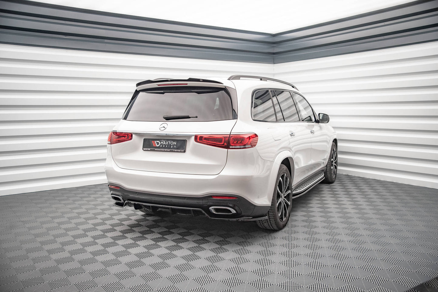 Spoiler CAP für Mercedes-Benz GLS AMG-Line X167 schwarz Hochglanz