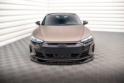 Front Ansatz V.2 für Audi e-Tron GT / RS GT Mk1 schwarz Hochglanz
