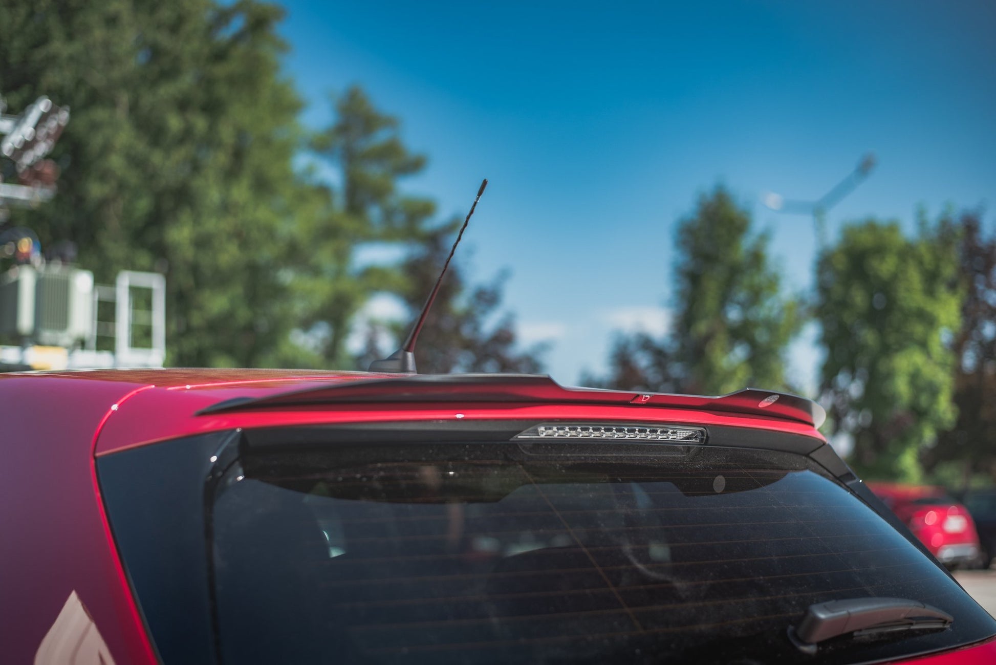 Spoiler CAP für Peugeot 308 GT Mk2 Facelift schwarz matt