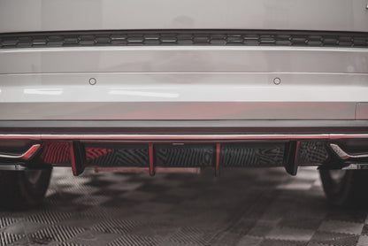 Diffusor Heck Ansatz für Skoda Kodiaq Mk1 Sportline schwarz matt