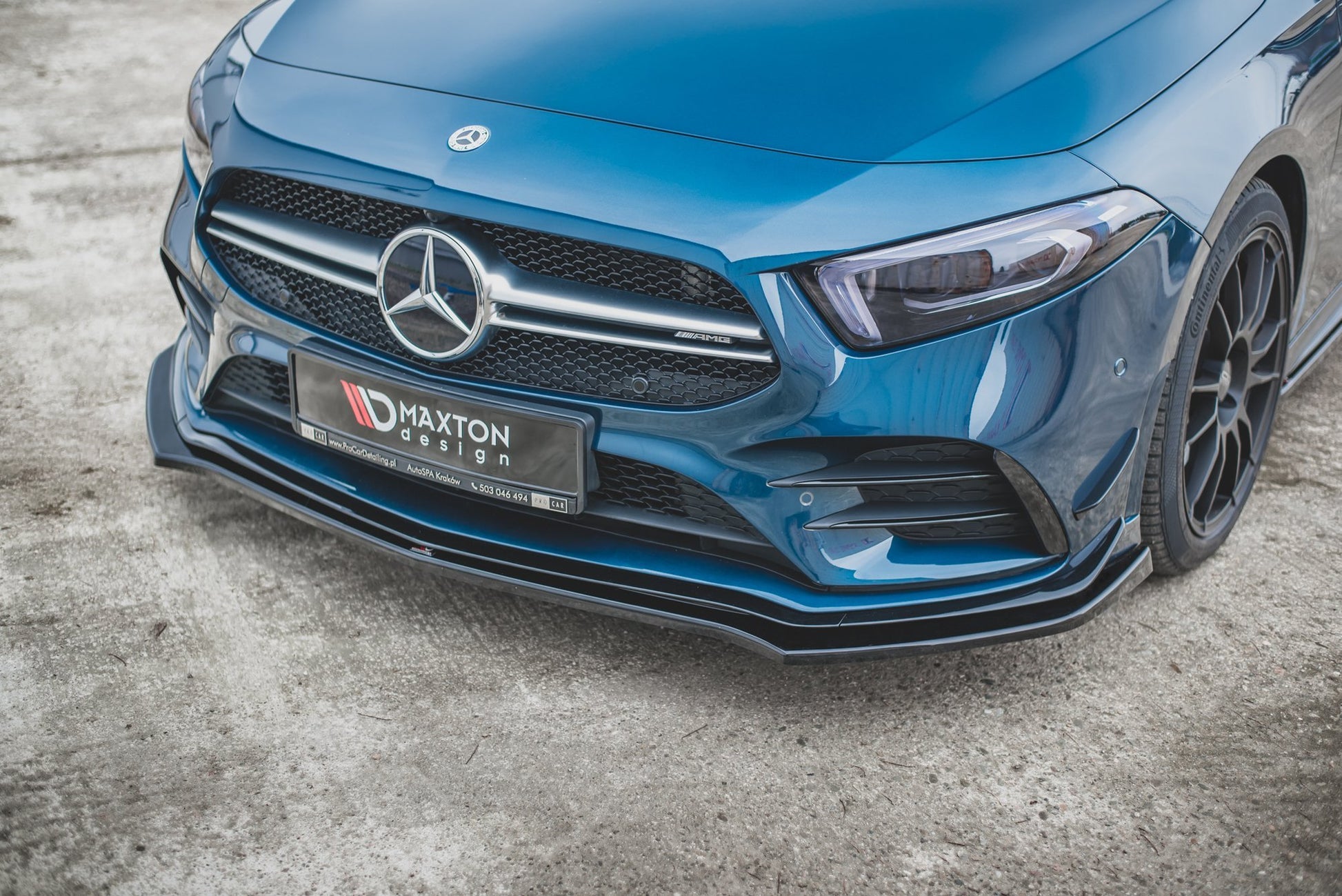 Front Ansatz V.2 für Mercedes A35 AMG Aero W177  schwarz matt