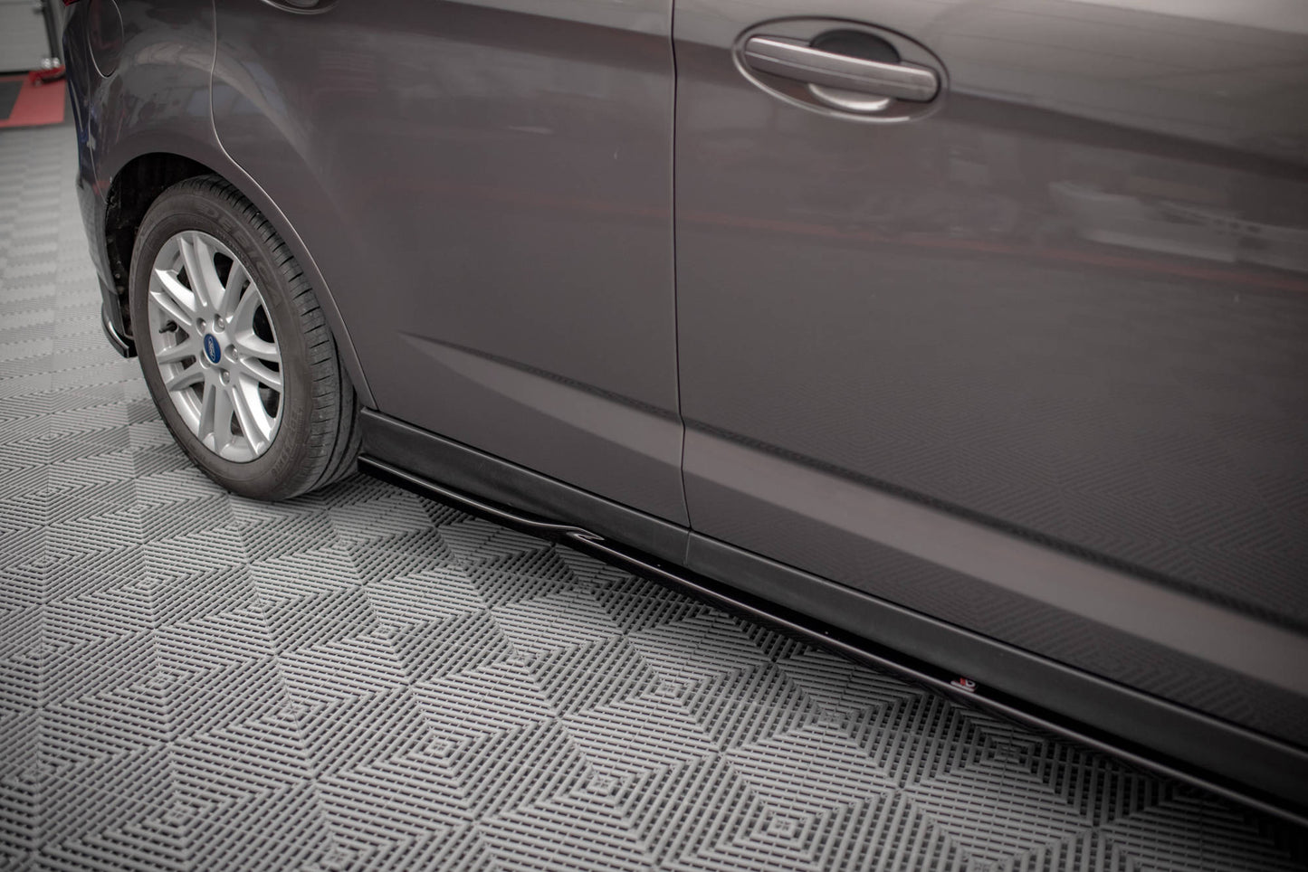 Seitenschweller Ansatz für Ford C-Max Mk2 schwarz matt