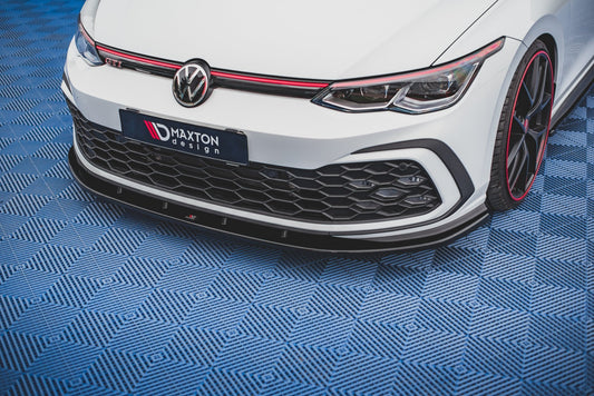 Front Ansatz für Volkswagen Golf 8 GTI schwarz Hochglanz
