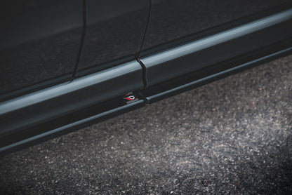 Seitenschweller Ansatz für Mercedes-Benz V-Klasse Long AMG-Line W447 Facelift Carbon Look