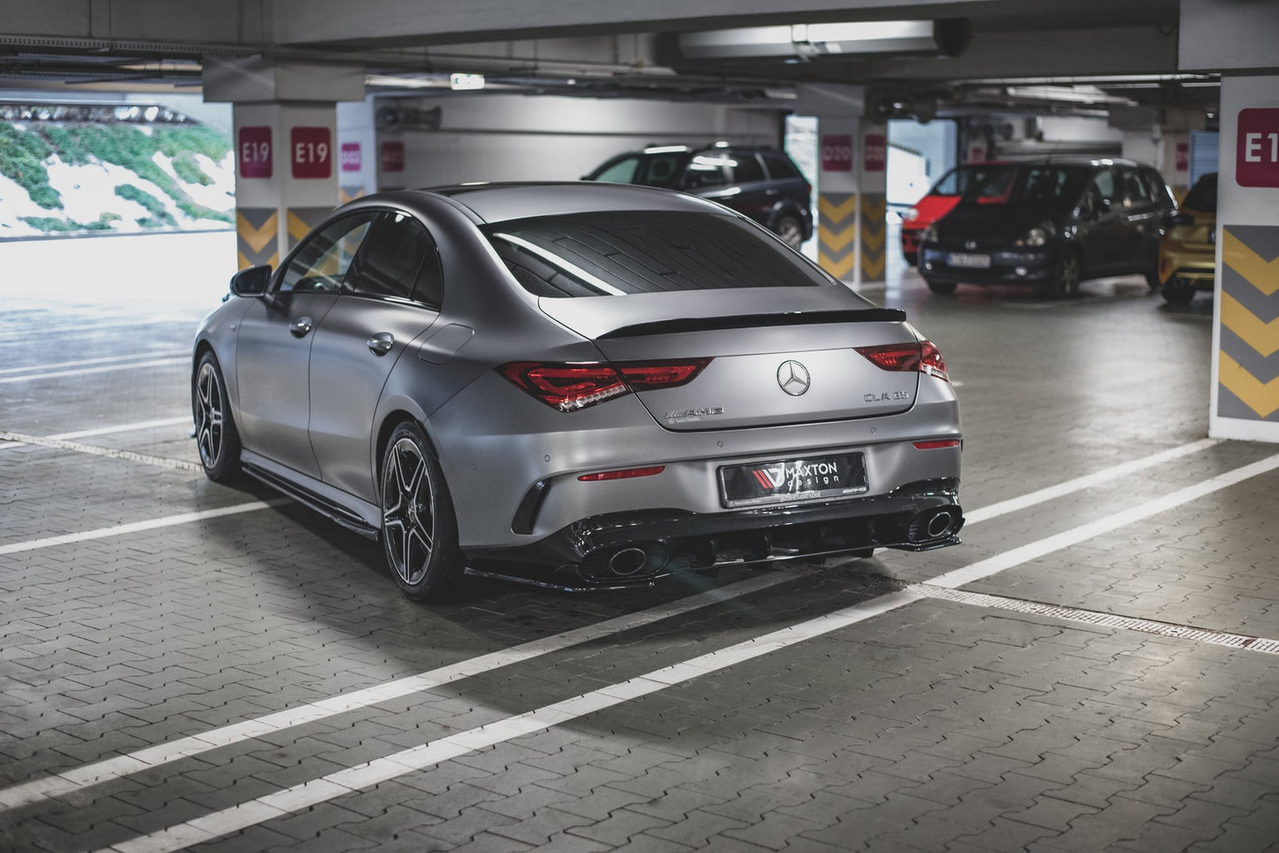 Diffusor Heck Ansatz für Mercedes-AMG CLA 35 Aero / 45 Aero C118 Carbon Look