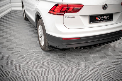 Heck Ansatz Flaps Diffusor für Volkswagen Tiguan Mk2 schwarz matt