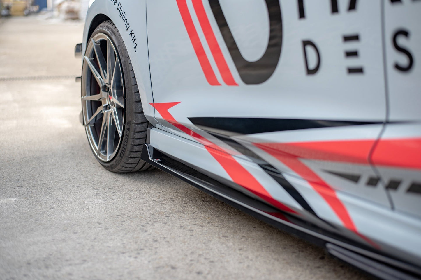 Seitenschweller Ansatz für V.4 Ford Fiesta Mk8 ST / ST-Line Carbon Look